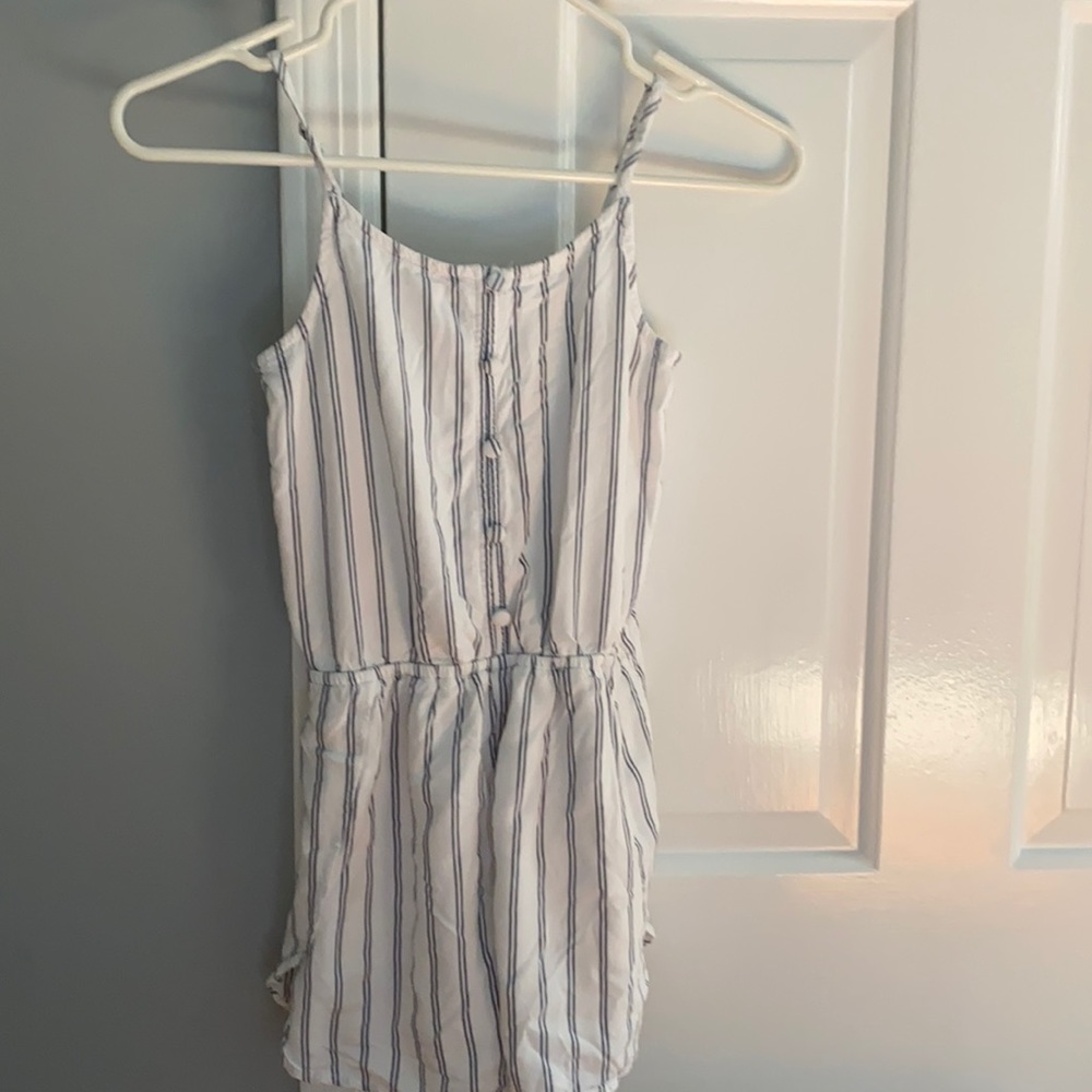 Abercrombie kids girls striped romper- size 11/12